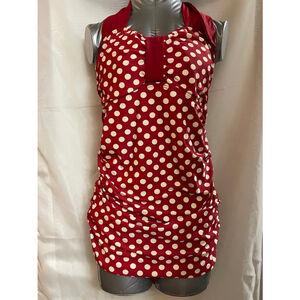 Women's Swimsuit by Diviine Modestee. Red White Polka Dot Size XL. Three piece